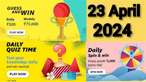 Amazon Daily Quiz Answers Today for 4 April 2024 .